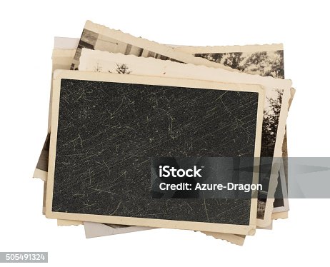 istock Blank vintage photo paper isolated 505491324