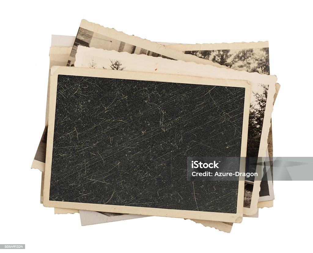Blank vintage photo paper isolated Photograph Stock Photo