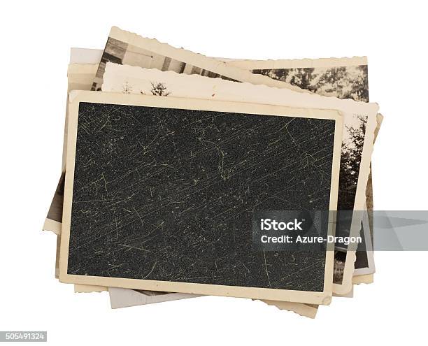 Blank Vintage Photo Paper Isolated Stock Photo - Download Image Now - Photograph, Photography, Old