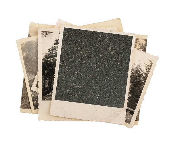 istock Blank vintage photo paper isolated 505491374