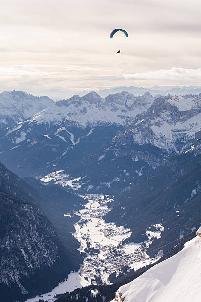 istock There is a paraglider over the mountains 505491466