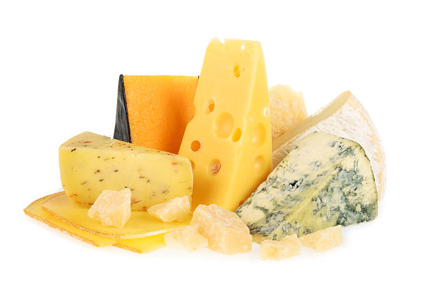istock Various types of cheese isolated on white 505491846