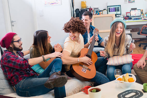 istock friends having fun at the apartment 505493170