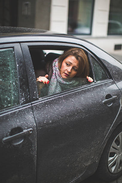 istock Confused woman in the car 505493844