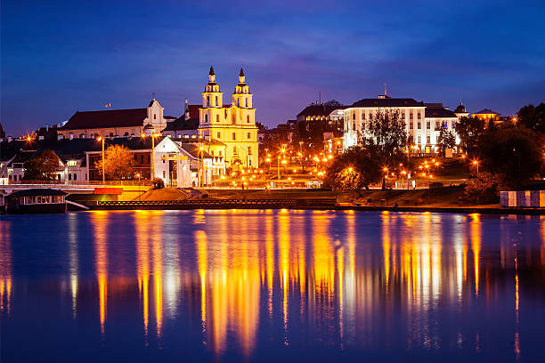 istock Evening view of Minsk cityscape 505493962