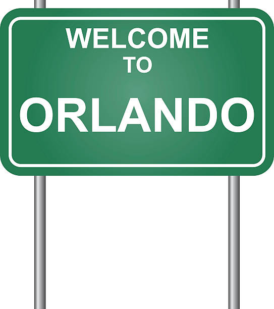 올랜도 벡터 오신 것을 환영합니다. - florida orlando welcome sign greeting stock illustrations