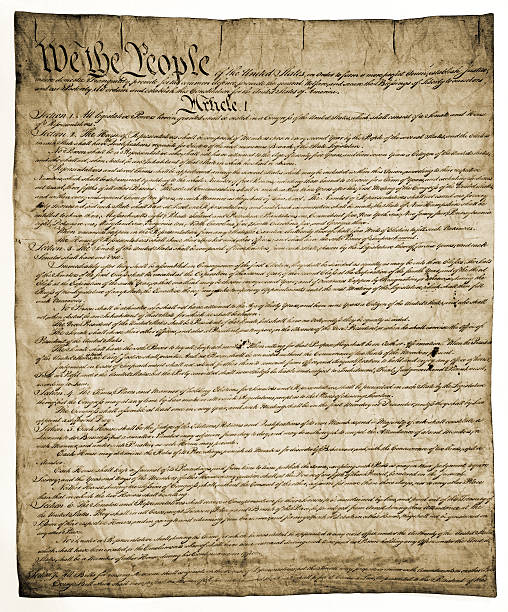 Constitution of United States stock photo