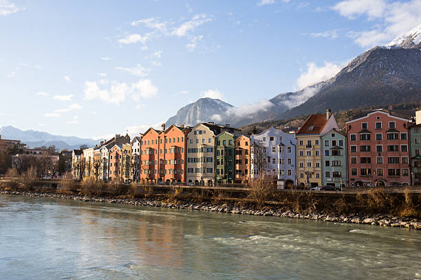 istock City and mountains under snow 505495876