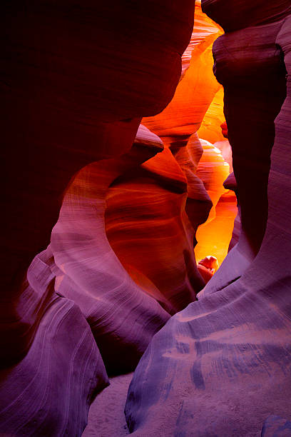 인�하된 앤틸로프 캐년 애니조나, usa - navajo sandstone 뉴스 사진 이미지