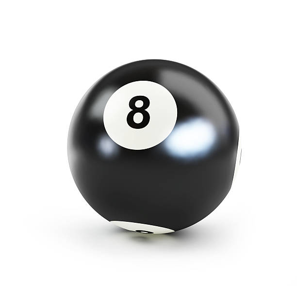 istock pool black ball number eight on white background 505498578
