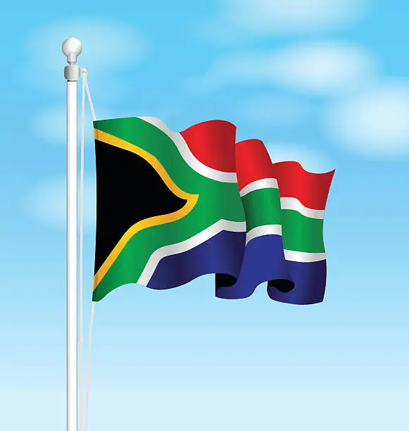 Vector illustration of south africa flag