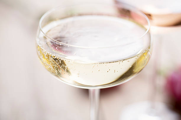 glass with champagne