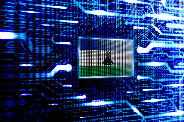 istock Lesotho, Maseru national official state flag 505500258