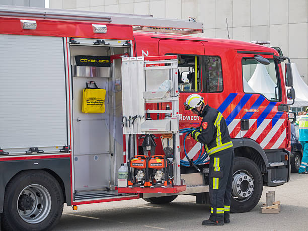 Cтоковое фото Голландский firefighters в действии
