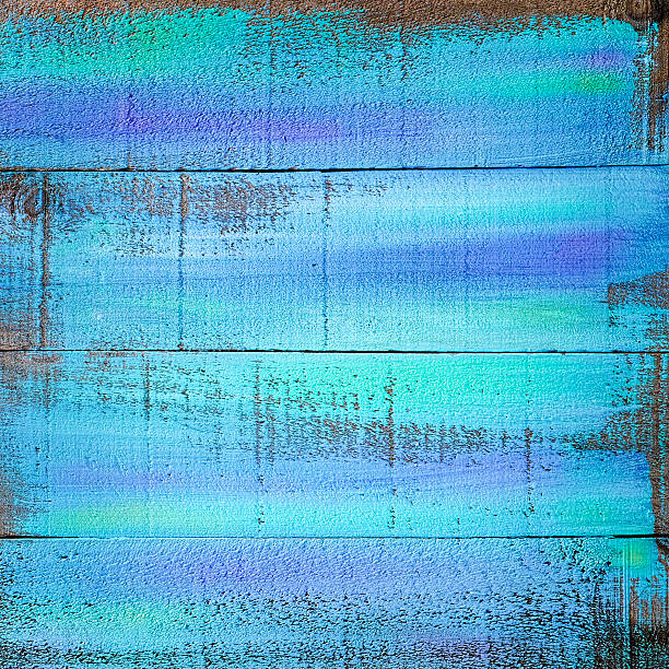istock Old blue wooden board background. 505504347