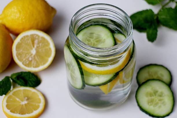 istock Lemon ,cucumber and mint infused water 505508300