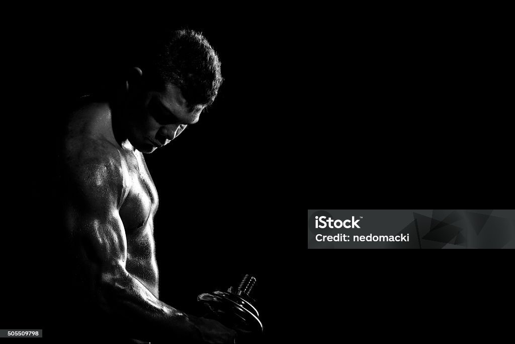 Weight lifting training Abdominal Muscle Stock Photo