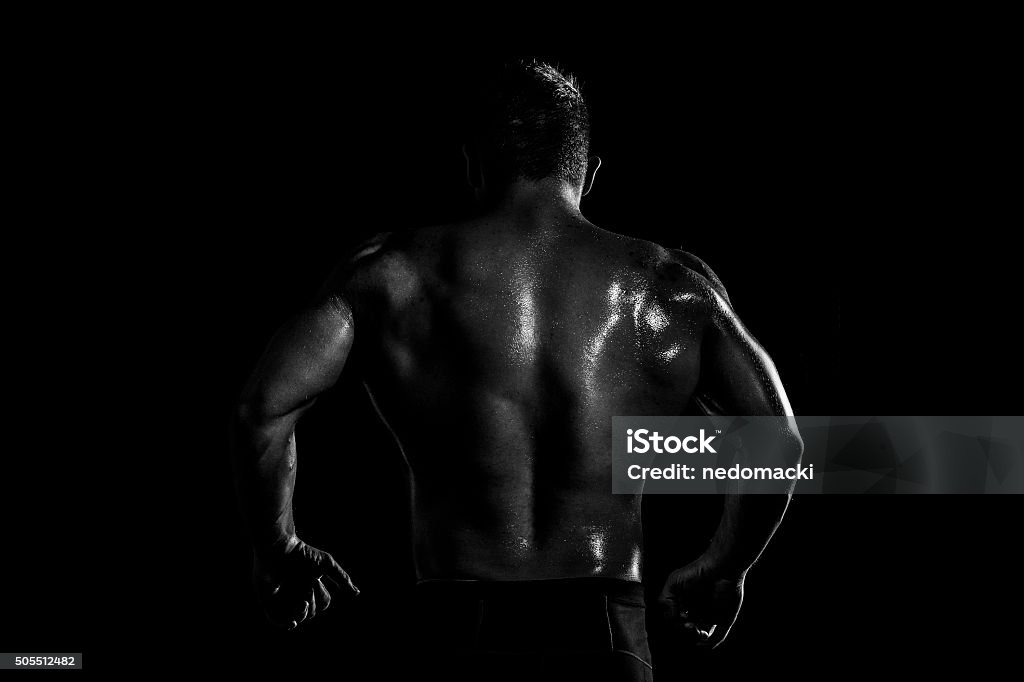 Strong Man Abdominal Muscle Stock Photo