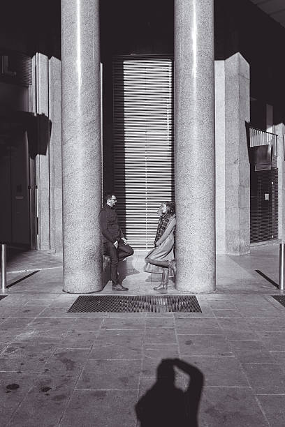 istock Couple posing in city 505516152