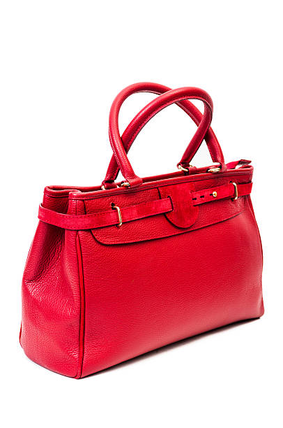 istock Red purse isolated on white background 505519101