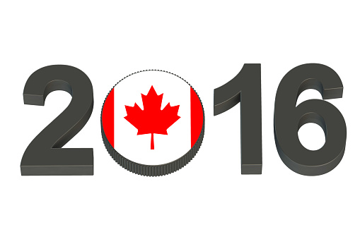Hockey 2016 Canada concept isolated on white background