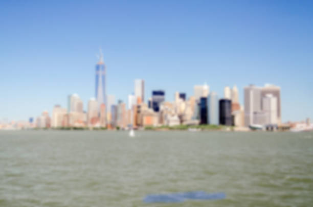 istock Defocused background with NYC Skyline, USA 505520388