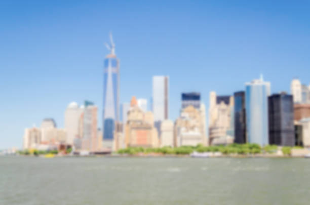 istock Defocused background with NYC Skyline, USA 505520410