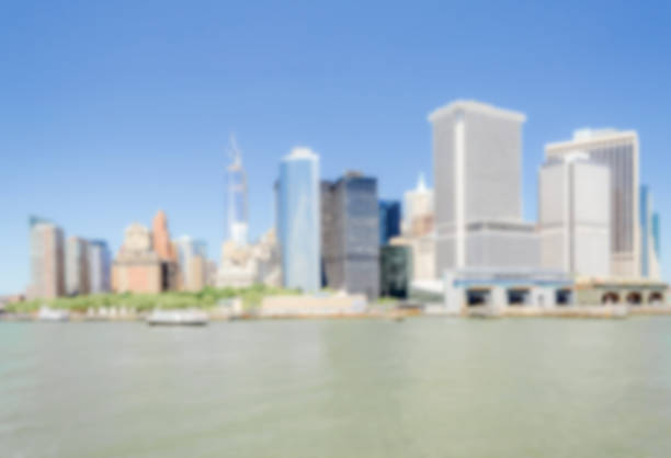 istock Defocused background with NYC Skyline, USA 505520428