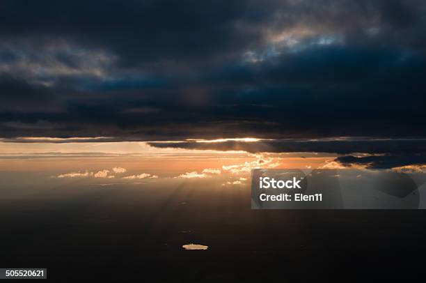 Dramatic Sunset Sky Aerial View Stock Photo - Download Image Now - Above, Aerial View, Backgrounds