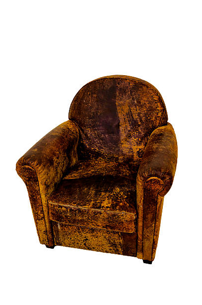 istock Old Leather armchair, couch 505521462