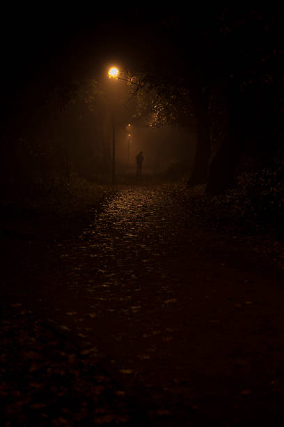istock Lone cyclist in the darkness 505521502