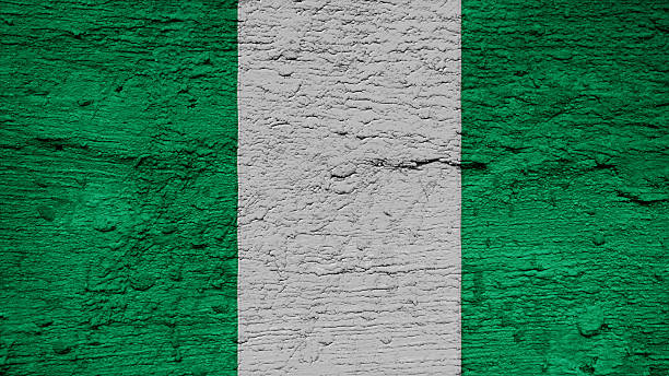 istock nigeria Flag on the wall texture 505521533