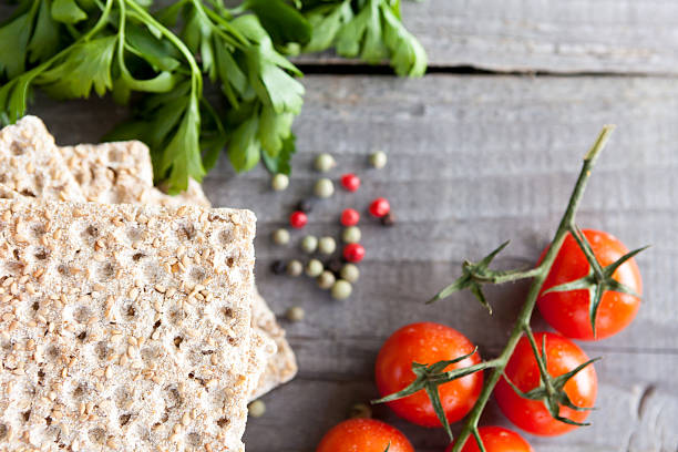 istock Crispbread with tomatoes, parsley, onion and pepper 505521567