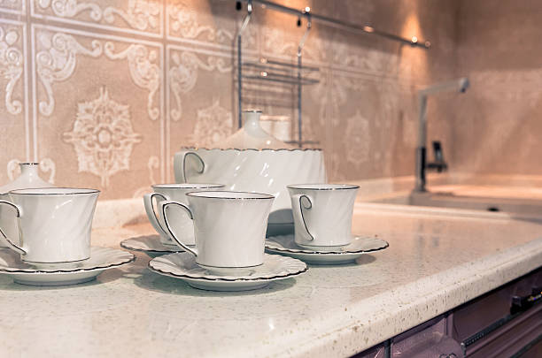 istock Cups of tea with a teapot 505523333