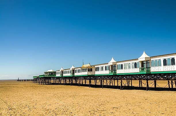 St Anne's Pier St Anne's Pier, a Victorian era pier in the English seaside resort of St Anne's-on-the-Sea, Lancashire. lytham st. annes stock pictures, royalty-free photos & images