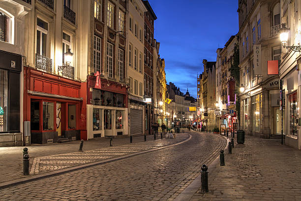 istock Winding Street, Brussels, Belgium 505524499
