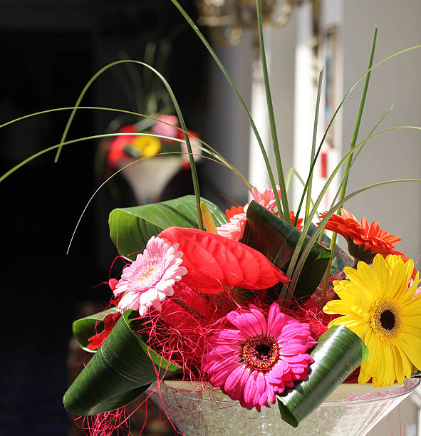 Bright flower arrangement stock photo