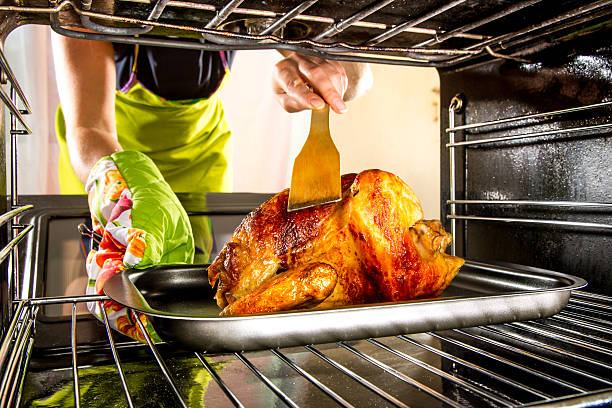 istock Cooking chicken in the oven at home. 505525057