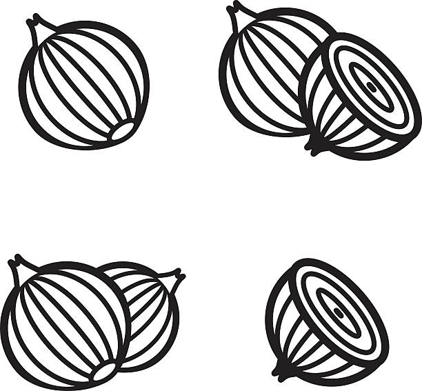 лук значок в четырех вариантов. векторная иллюстрация eps 10. - picto stock illustrations