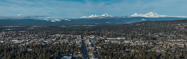 Panorama of Bend OR stock photo