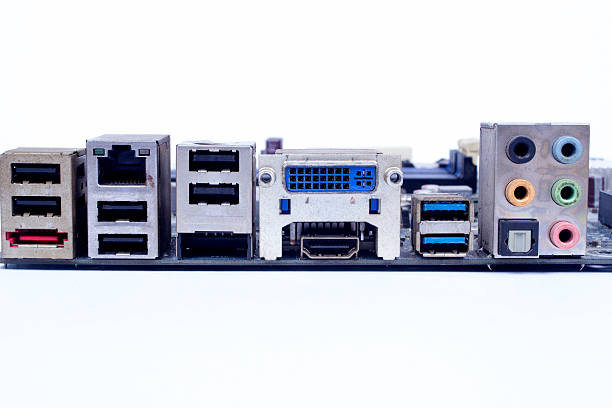 istock usb port on the white background. 505528860