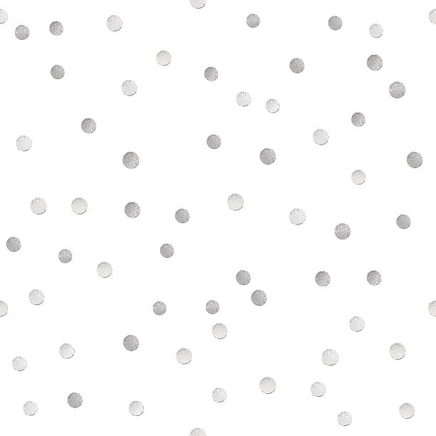 illustrations, cliparts, dessins animés et icônes de seamless brillant en argent scintillant motif à pois - polk a dot