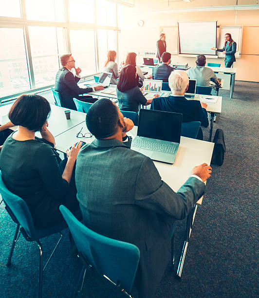istock Group of business people, seminar, office, education 505531328