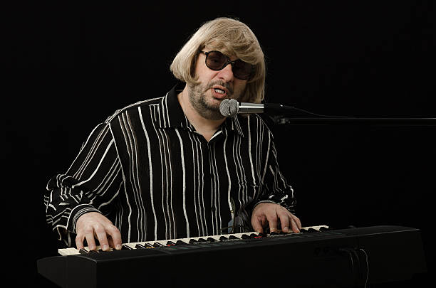 istock Composer performing his own song 505532641