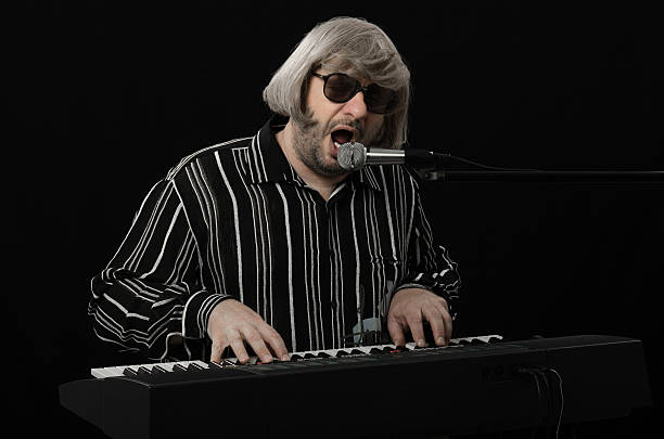 istock Musician singing with wide opened mouth 505532655