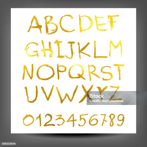 Gold Pattern Lettering Texture Gold Hand Drawn Alphabet Pattern Stock Illustration - Download Image ...