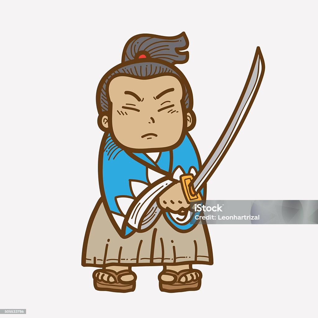 Ilustración de Dibujos Animados De Samurai y más Vectores Libres de  Derechos de Adulto - Adulto, Cultura del este de Asia, Cultura japonesa -  iStock