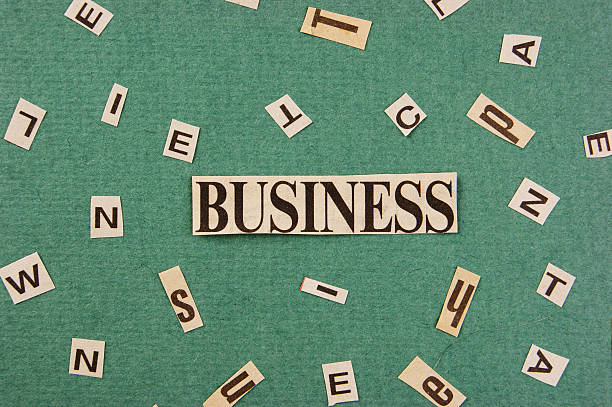 istock Collage word cut from newspaper on green background 505534337