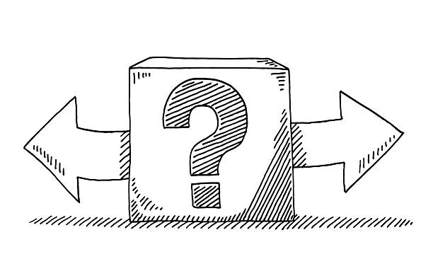 ilustrações, clipart, desenhos animados e ícones de incerteza desenho de caixa de interrogação - multidirectional