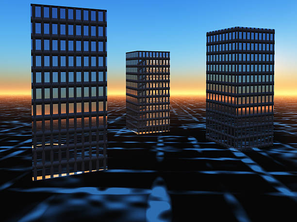 istock Buildings on Surreal Horizon Sunrise 505538075
